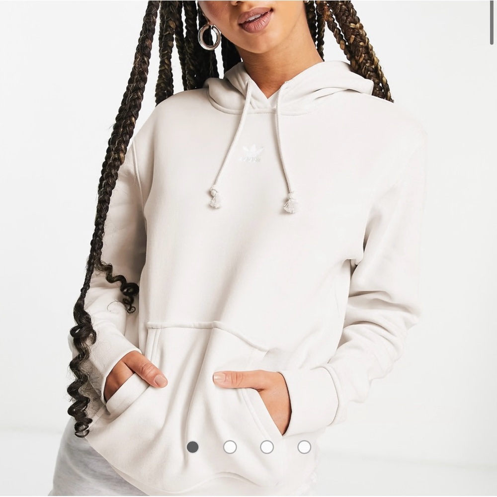 adidas Originals Essentials hoodie in wonder white